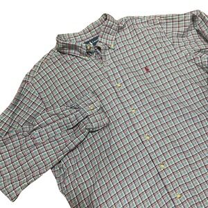 Ralph Lauren Mens XL Plaid Flannel‎ Button Down Shirt Classic Fit Long Sleeve